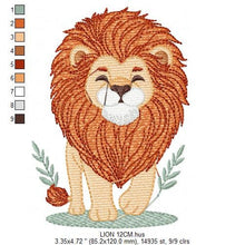 Charger l&#39;image dans la galerie, Lion embroidery designs - Safari embroidery design machine embroidery pattern - Baby boy embroidery file - instant download pes jef hus dst
