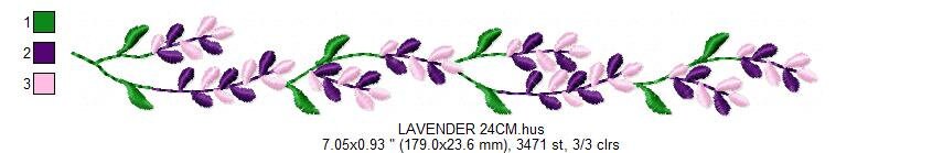 Lavender embroidery designs - Spring flowers embroidery design machine embroidery pattern - Tea towel kitchen embroidery file - download jef