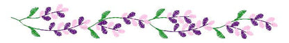 Lavender embroidery designs - Spring flowers embroidery design machine embroidery pattern - Tea towel kitchen embroidery file - download jef