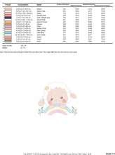 Carica l&#39;immagine nel visualizzatore di Gallery, Sheep with rainbow embroidery design - Rainbow embroidery designs machine embroidery pattern - baby girl embroidery file newborn embroidery
