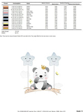 Load image into Gallery viewer, King Panda embroidery design - Animal embroidery designs machine embroidery pattern - Baby boy embroidery file - Panda with stars balloons
