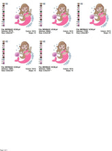 Load image into Gallery viewer, Mermaid embroidery designs - Sea Princess embroidery design machine embroidery pattern Baby Girl embroidery file - Mermaid with shells
