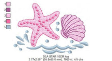 Laden Sie das Bild in den Galerie-Viewer, Starfish embroidery designs - Star sea embroidery design machine embroidery pattern - Mermaid embroidery design - Shell embroidery ocean
