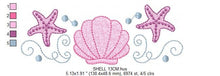 Cargar imagen en el visor de la galería, Pearl embroidery designs - Deep sea shells embroidery design machine embroidery pattern - Sea star embroidery file - embroidery download pes
