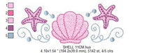 Cargar imagen en el visor de la galería, Pearl embroidery designs - Deep sea shells embroidery design machine embroidery pattern - Sea star embroidery file - embroidery download pes
