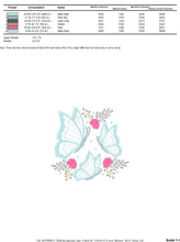 Cargar imagen en el visor de la galería, Butterfly embroidery design - Flowers embroidery designs machine embroidery pattern - Kitchen Towel embroidery file - instant download
