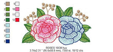 Cargar imagen en el visor de la galería, Roses embroidery designs - Kitchen Towel embroidery design machine embroidery pattern - Rose embroidery file flower - instant download pes
