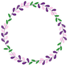 Charger l&#39;image dans la galerie, Lavender Monogram Frame embroidery designs - Flower embroidery design machine embroidery pattern - Lavender wreath embroidery file download
