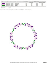 Load image into Gallery viewer, Lavender Monogram Frame embroidery designs - Flower embroidery design machine embroidery pattern - Lavender wreath embroidery file download
