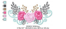 Charger l&#39;image dans la galerie, Roses embroidery designs - Towel embroidery design machine embroidery pattern - Rose embroidery file flower applique - instant download pes
