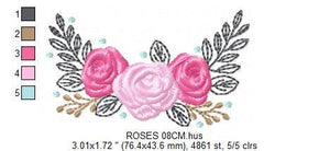 Roses embroidery designs - Towel embroidery design machine embroidery pattern - Rose embroidery file - flower embroidery for kitchen DST XXX