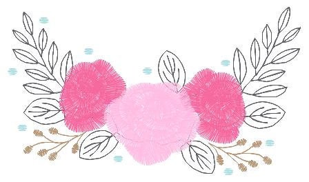 Roses embroidery designs - Towel embroidery design machine embroidery pattern - Rose embroidery file - flower embroidery for kitchen DST XXX