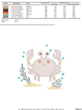 Laden Sie das Bild in den Galerie-Viewer, Crab embroidery design - Beach animals embroidery designs machine embroidery pattern - Ocean Life embroidery file - Delicate sea animal pes
