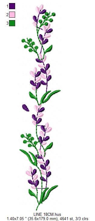 Lavender embroidery designs - Kitchen embroidery design machine embroidery pattern - Tea towel embroidery file - instant digital download - Marcia Embroidery