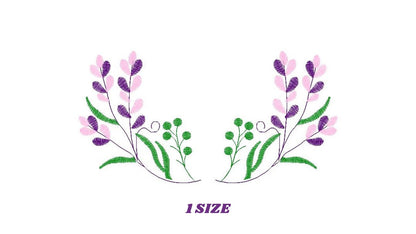 Lavender embroidery designs - Flowers embroidery design machine embroidery pattern - Kitchen Tea towel embroidery file - instant download Marcia Embroidery