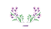 Load image into Gallery viewer, Lavender embroidery designs - Flowers embroidery design machine embroidery pattern - Kitchen Tea towel embroidery file - instant download
