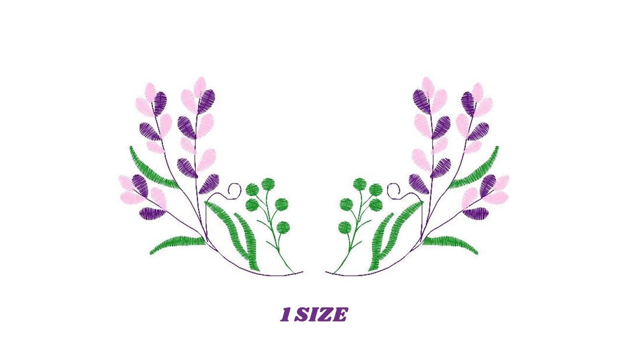 Lavender embroidery designs - Flowers embroidery design machine embroidery pattern - Kitchen Tea towel embroidery file - instant download Marcia Embroidery