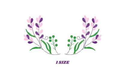 Lavender embroidery designs - Flowers embroidery design machine embroidery pattern - Kitchen Tea towel embroidery file - instant download Marcia Embroidery