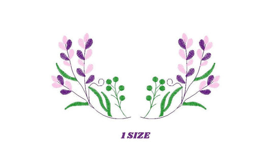Lavender embroidery designs - Flowers embroidery design machine embroidery pattern - Kitchen Tea towel embroidery file - instant download