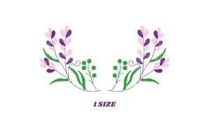 Lavender embroidery designs - Flowers embroidery design machine embroidery pattern - Kitchen Tea towel embroidery file - instant download