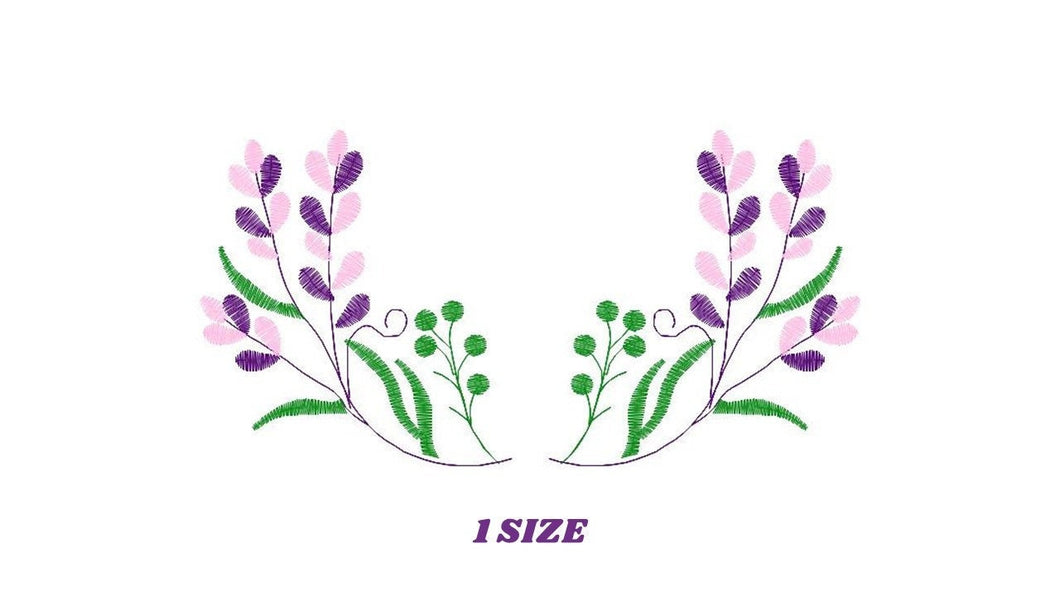 Lavender embroidery designs - Flowers embroidery design machine embroidery pattern - Kitchen Tea towel embroidery file - instant download