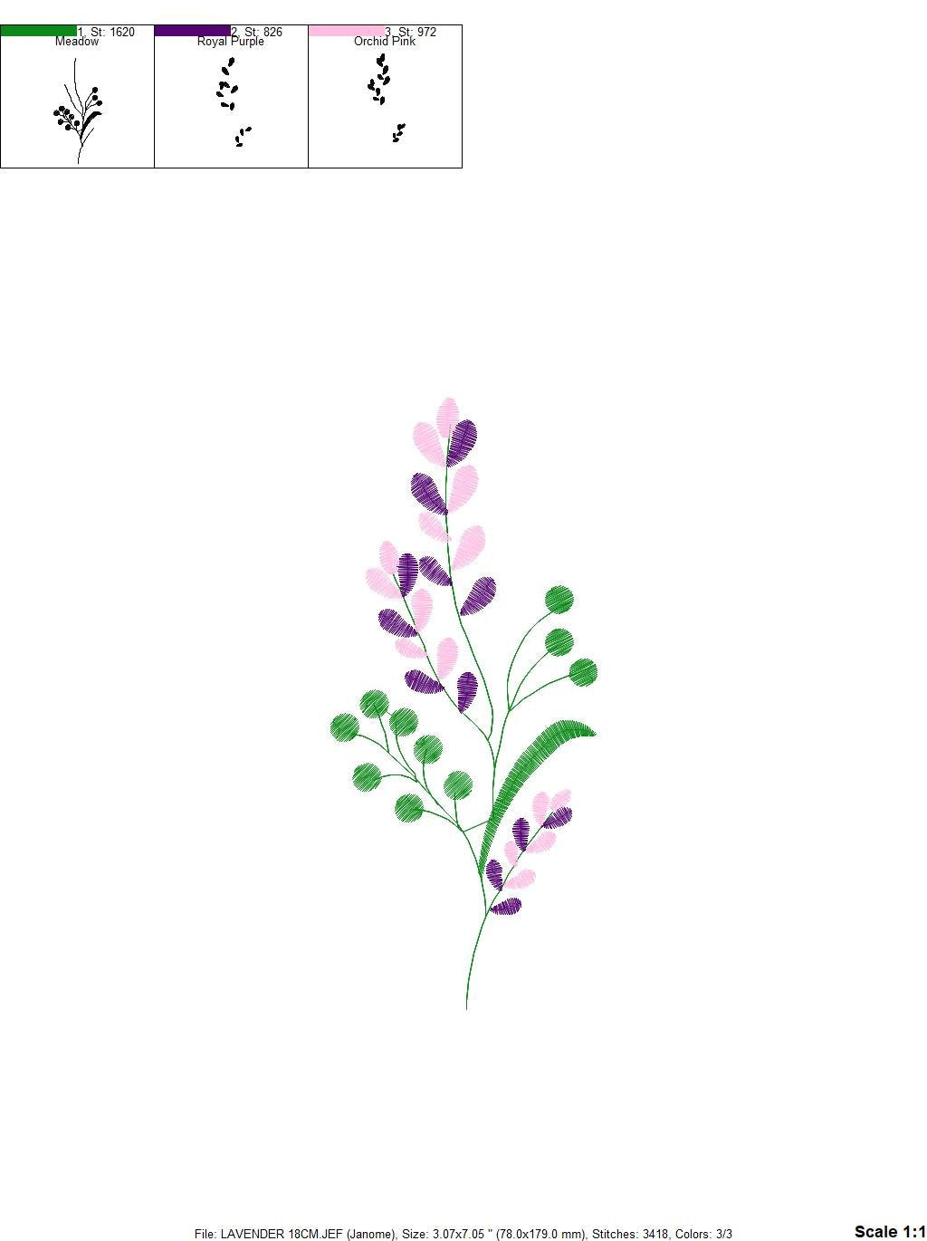 Lavender embroidery designs - Spring flowers embroidery design machine embroidery pattern - Tea towel embroidery file - kitchen cloth apron