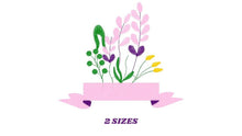 Cargar imagen en el visor de la galería, Lavender embroidery designs - Spring flowers embroidery design machine embroidery pattern - Kitchen towel embroidery file - kitchen cloth
