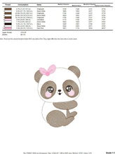 Carica l&#39;immagine nel visualizzatore di Gallery, Panda embroidery design - Animal embroidery designs machine embroidery pattern - Baby girl embroidery file - Cute Sweet Panda download pes
