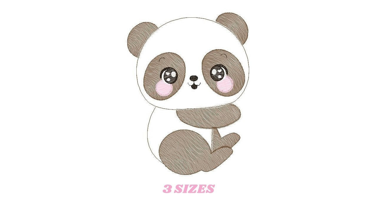 Panda embroidery design - Animal embroidery designs machine embroidery pattern - Baby boy embroidery file - Male Panda instant download pes Marcia Embroidery