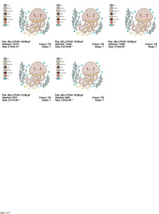 Jellyfish embroidery design - Octopus embroidery designs machine embroidery pattern - Ocean animals embroidery - instant digital download