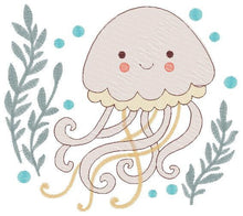 Charger l&#39;image dans la galerie, Jellyfish embroidery design - Octopus embroidery designs machine embroidery pattern - Ocean animals embroidery - instant digital download
