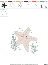 Charger l&#39;image dans la galerie, Starfish embroidery designs - Ocean Sea Star embroidery design machine embroidery pattern - Stars rippled design - kids embroidery ocean jef
