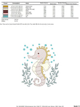 Laden Sie das Bild in den Galerie-Viewer, Seahorse embroidery design - Sea Animal embroidery designs machine embroidery pattern - Ocean animal embroidery file - instant download pes
