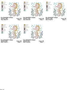 Seahorse embroidery design - Sea Animal embroidery designs machine embroidery pattern - Ocean animal embroidery file - instant download pes