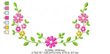 Load image into Gallery viewer, Flowers embroidery designs - Floral Wreath embroidery design machine embroidery pattern - Flower Frame embroidery file - instant download
