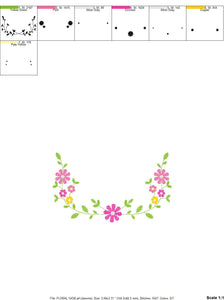 Flowers embroidery designs - Floral Wreath embroidery design machine embroidery pattern - Flower Frame embroidery file - instant download