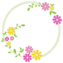 Cargar imagen en el visor de la galería, Monogram Frame embroidery designs - Flower embroidery design machine embroidery pattern - Floral embroidery file - instant download jef hus
