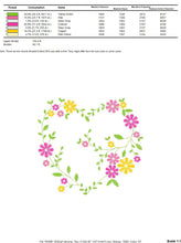 Carica l&#39;immagine nel visualizzatore di Gallery, Heart with flowers embroidery designs - Flower embroidery design machine embroidery pattern - Baby girl embroidery - Heart embroidery frame
