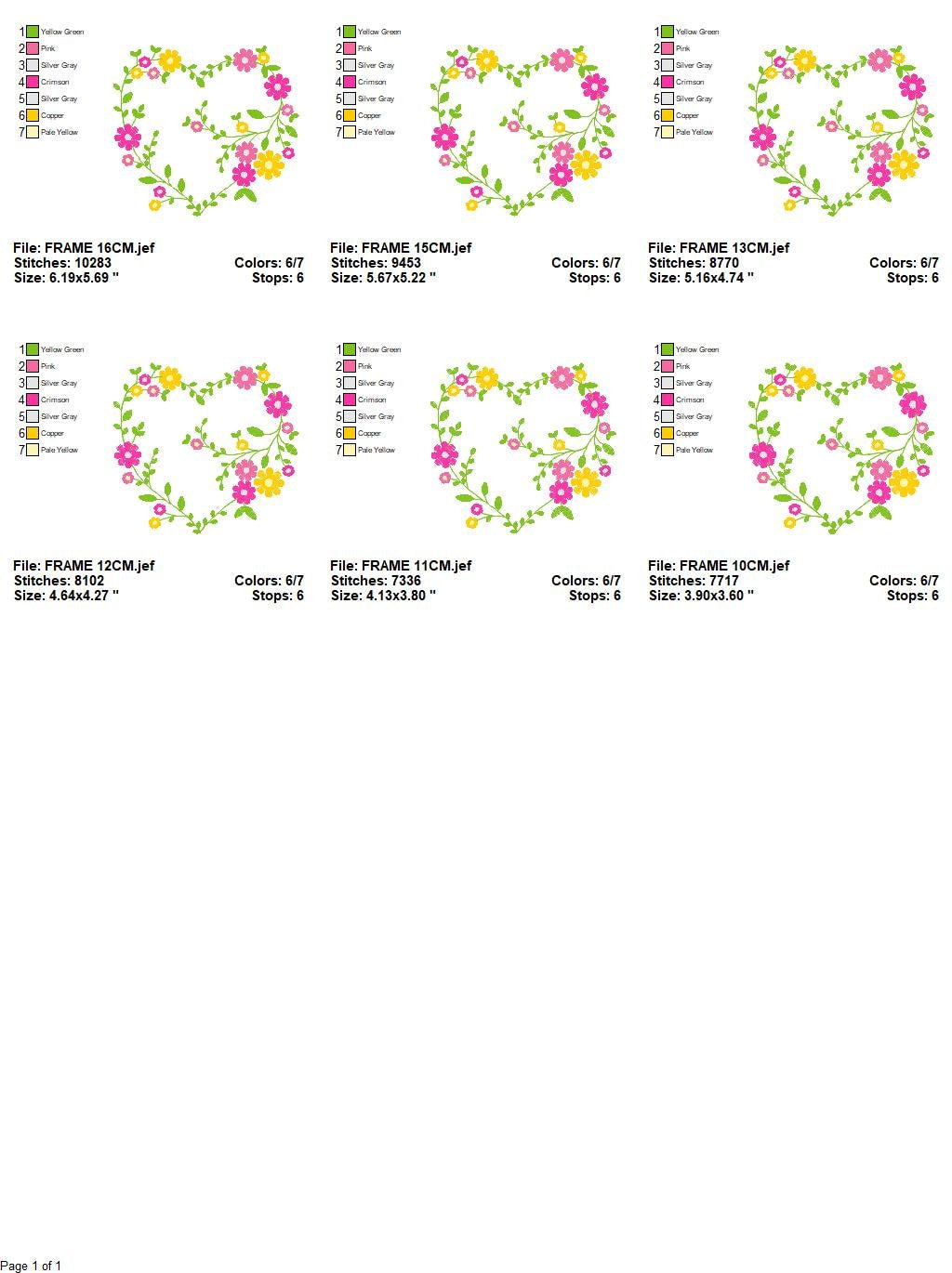 Heart with flowers embroidery designs - Flower embroidery design machine embroidery pattern - Baby girl embroidery - Heart embroidery frame