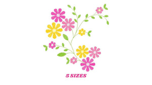 Flowers embroidery designs - Floral embroidery design machine embroidery pattern - Flower embroidery file - Kitchen towel embroidery jef pes