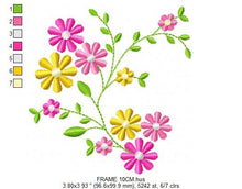 Cargar imagen en el visor de la galería, Flowers embroidery designs - Floral embroidery design machine embroidery pattern - Flower embroidery file - Kitchen towel embroidery jef pes
