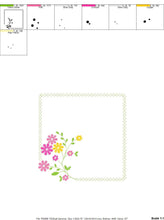 Cargar imagen en el visor de la galería, Monogram Frame embroidery designs - Flower embroidery design machine embroidery pattern - Floral embroidery file - baby girl embroidery pes
