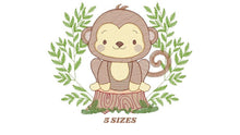 Charger l&#39;image dans la galerie, Monkey embroidery designs - Safari embroidery design machine embroidery pattern - Animal embroidery file - Baby boy embroidery download pes
