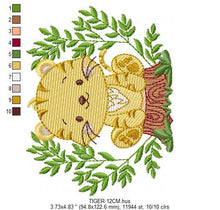 Charger l&#39;image dans la galerie, Tiger embroidery design - Animals embroidery designs machine embroidery pattern - Boy baby embroidery file - Tiger design instant download
