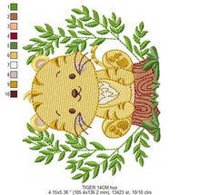 Cargar imagen en el visor de la galería, Tiger embroidery design - Animals embroidery designs machine embroidery pattern - Boy baby embroidery file - Tiger design instant download
