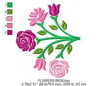 Charger l&#39;image dans la galerie, Roses embroidery designs - Kitchen Towel embroidery design machine embroidery pattern - Rose embroidery file - Flower embroidery pes hus jef
