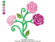 Cargar imagen en el visor de la galería, Roses embroidery designs - Flower embroidery design machine embroidery pattern - Floral embroidery file - instant embroidery download dst
