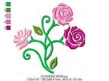 Laden Sie das Bild in den Galerie-Viewer, Roses embroidery designs - Flower embroidery design machine embroidery pattern - Floral embroidery file - instant embroidery download dst
