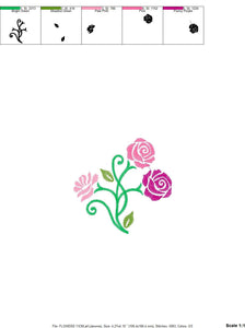 Roses embroidery designs - Flower embroidery design machine embroidery pattern - Floral embroidery file - instant embroidery download dst