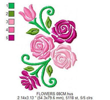 Cargar imagen en el visor de la galería, Roses embroidery designs - Flower embroidery design machine embroidery pattern - Floral embroidery file - instant embroidery download dst
